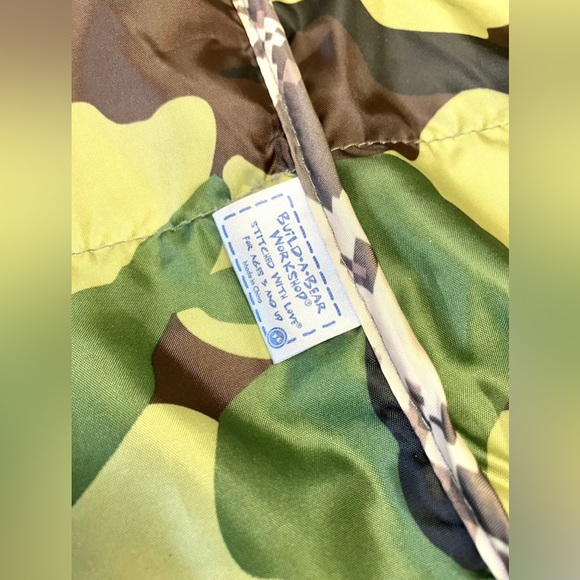 Build A Bear Army Camo Plush Teddy Bear w Dress Uniform Boots Sleeping Bag BAB - Picture 5 of 11